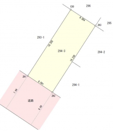 豊橋市吾妻町、土地の間取り画像です