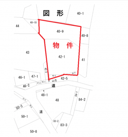 豊橋市畑ケ田町、土地の間取り画像です