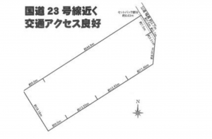 豊橋市前芝町、土地の間取り画像です