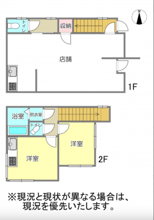 豊橋市西岩田、中古一戸建ての間取り画像です