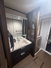 豊橋市羽根井町、マンションの洗面画像です