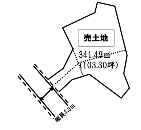 豊橋市高師町、土地の間取り画像です