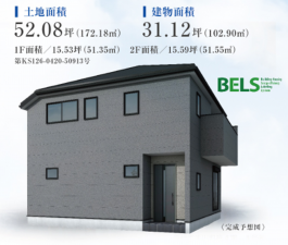 豊橋市牛川町、新築一戸建ての完成予想図（外観）画像です