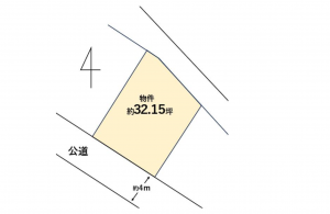 豊橋市大岩町、土地の間取り画像です
