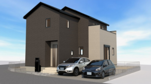 豊橋市二川町、新築一戸建ての完成予想図（外観）画像です