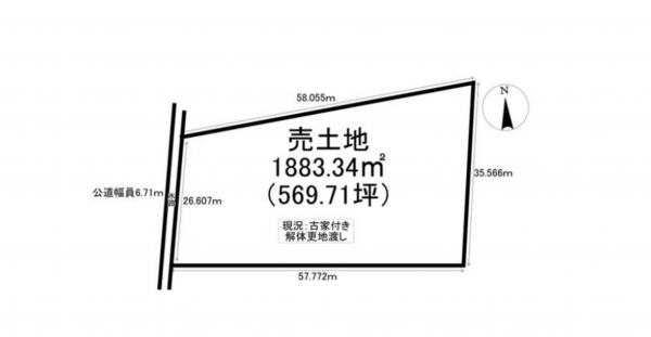 豊橋市大岩町、土地の間取り画像です