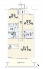 豊橋市前田町、マンションの間取り画像です