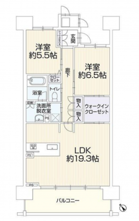 豊橋市前田町、マンションの間取り画像です