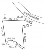 豊橋市老津町、土地の間取り画像です