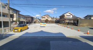 豊橋市向山町、土地の前面道路を含む現地写真画像です