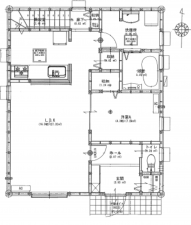 豊橋市多米中町、新築一戸建ての間取り画像です