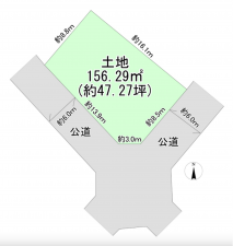 豊橋市つつじが丘、土地の間取り画像です