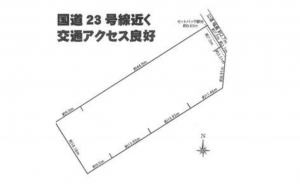 豊橋市前芝町、土地の間取り画像です
