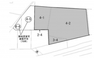豊橋市大岩町、土地の間取り画像です
