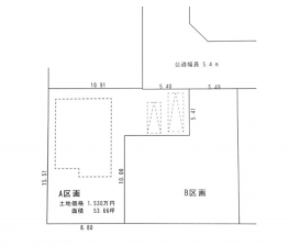豊橋市弥生町、土地の間取り画像です