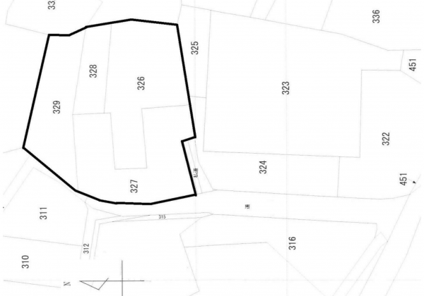 豊橋市伊古部町、土地の間取り画像です