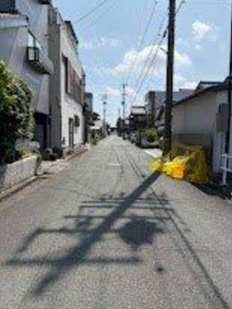 豊橋市仲ノ町、土地の前面道路を含む現地写真画像です