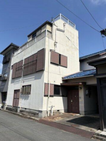 豊橋市仲ノ町、土地の前面道路を含む現地写真画像です