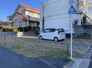 豊橋市山田二番町、土地の前面道路を含む現地写真画像です