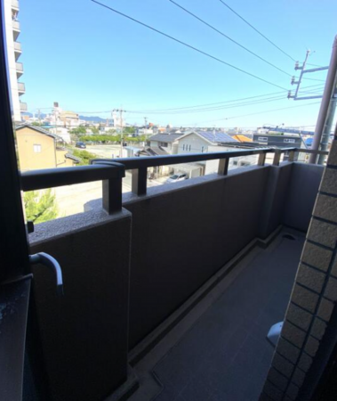 豊橋市羽根井町、マンションのバルコニー画像です