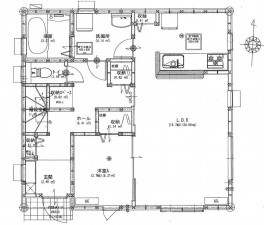 豊橋市多米中町、新築一戸建ての間取り画像です
