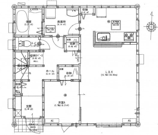 豊橋市多米中町、新築一戸建ての間取り画像です