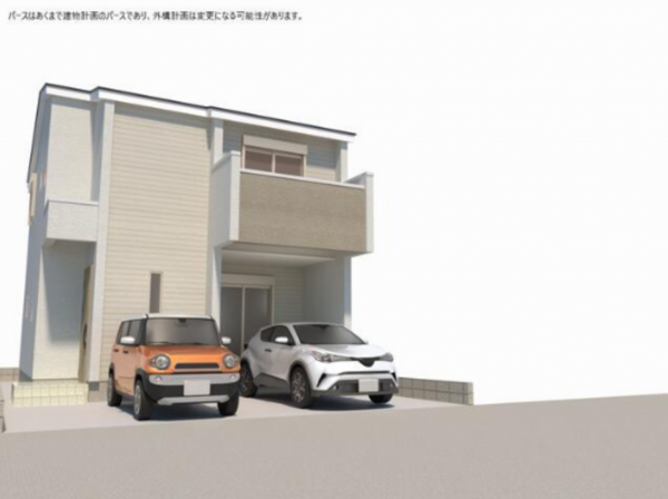 豊橋市八町通、新築一戸建ての外観画像です