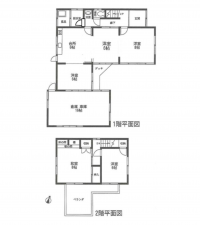 豊橋市三本木町、中古一戸建ての間取り画像です