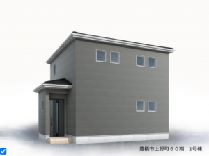 豊橋市上野町、新築一戸建ての外観画像です