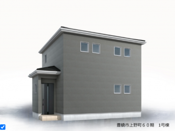 豊橋市上野町、新築一戸建ての外観画像です