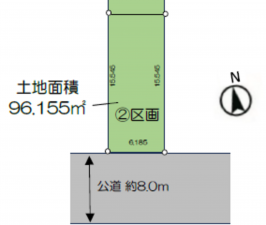 豊橋市曲尺手町、土地の間取り画像です