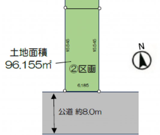 豊橋市曲尺手町、土地の間取り画像です