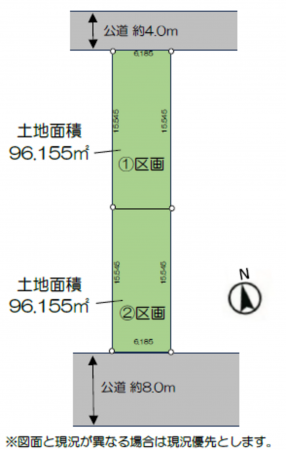 豊橋市曲尺手町、土地の間取り画像です