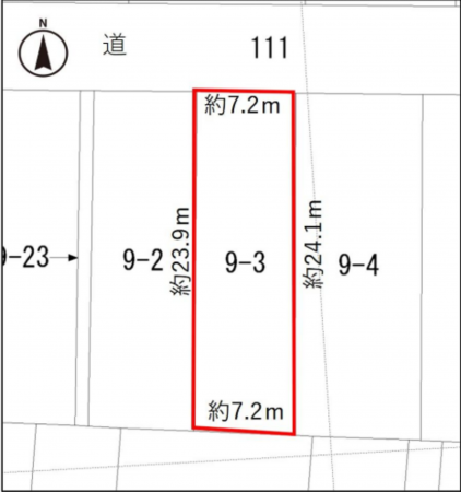 豊橋市西小鷹野、土地の間取り画像です