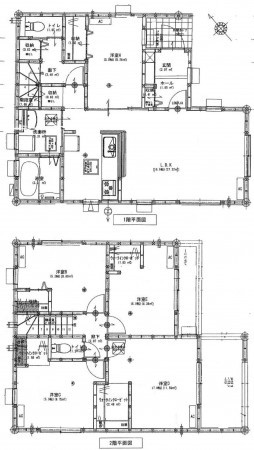 豊橋市東幸町、新築一戸建ての間取り画像です