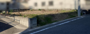 豊橋市東森岡、土地の前面道路を含む現地写真画像です