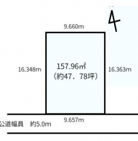 豊橋市東森岡、土地の間取り画像です
