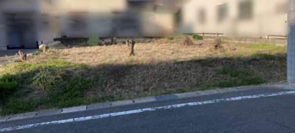 豊橋市東森岡、土地の前面道路を含む現地写真画像です