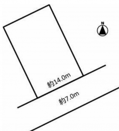 豊橋市牟呂町、土地の間取り画像です