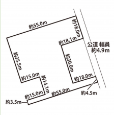 豊橋市西幸町、土地の間取り画像です