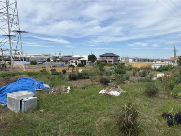豊橋市西幸町、土地の前面道路を含む現地写真画像です