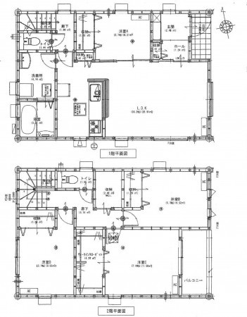豊橋市西岩田、新築一戸建ての間取り画像です