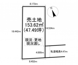 豊橋市三本木町、土地の間取り画像です