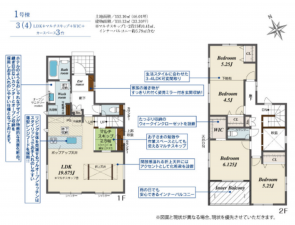 豊橋市高師本郷町、新築一戸建ての間取り画像です