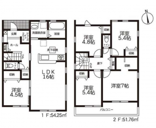 豊橋市高師本郷町、新築一戸建ての間取り画像です