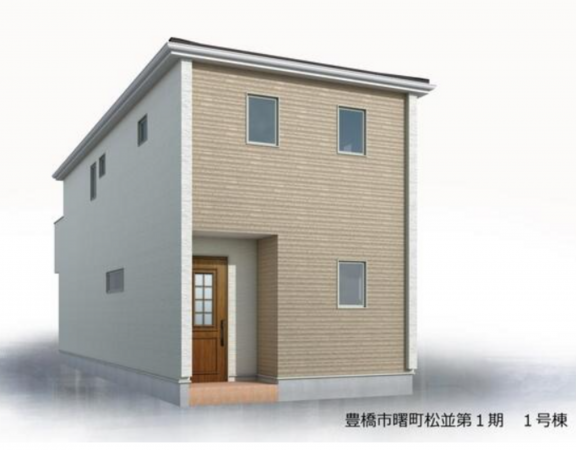 豊橋市曙町、新築一戸建ての外観画像です