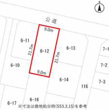 豊橋市忠興、土地の間取り画像です