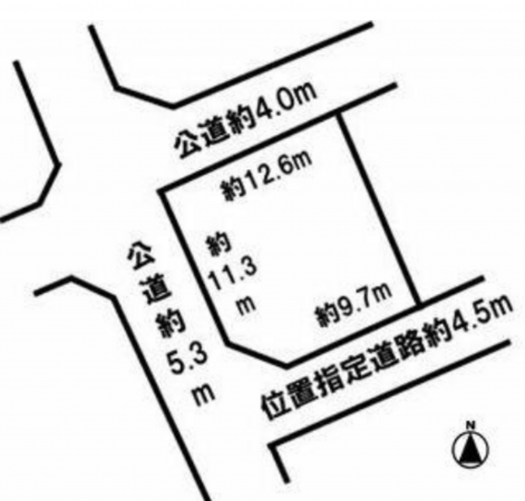 豊橋市曙町、土地の間取り画像です
