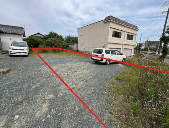 豊橋市羽根井西町、土地の前面道路を含む現地写真画像です