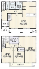 豊橋市西幸町、中古一戸建ての間取り画像です